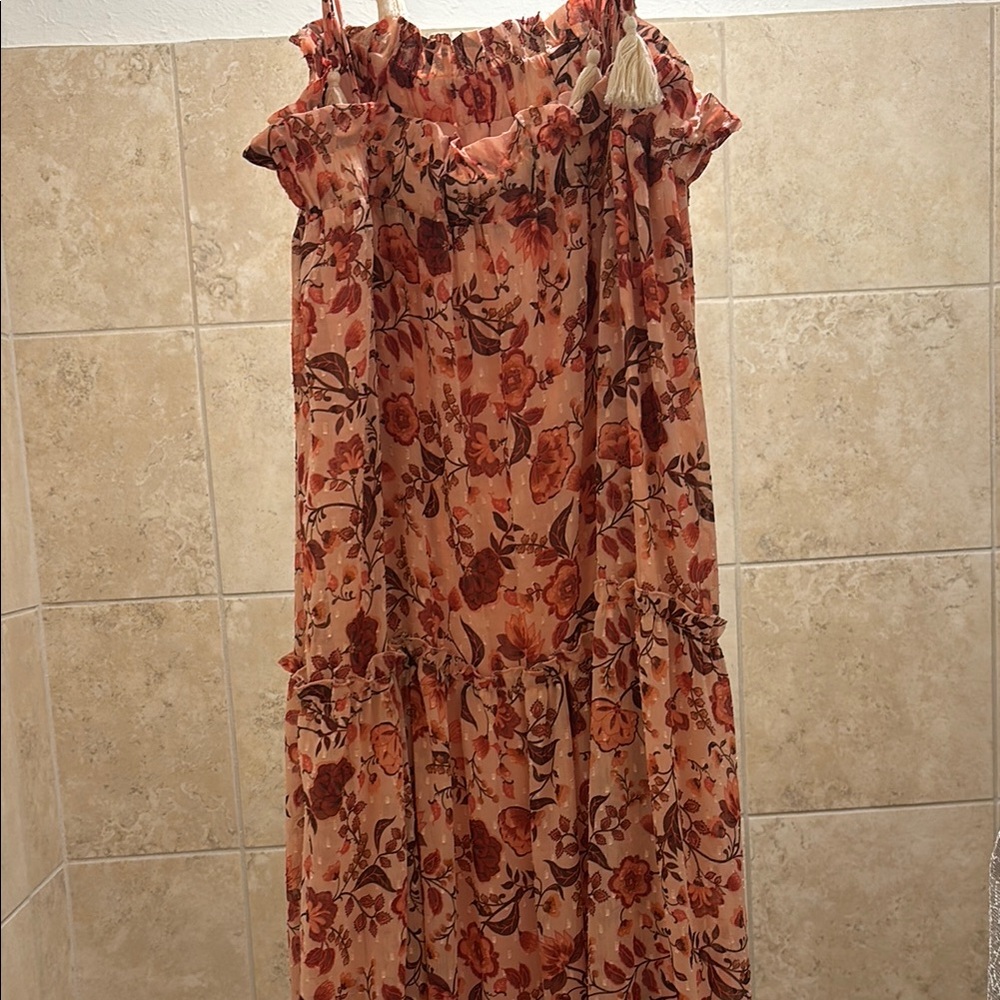 Lush Pink Tiered Wrap Sundress